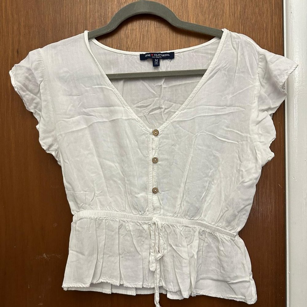white button blouse